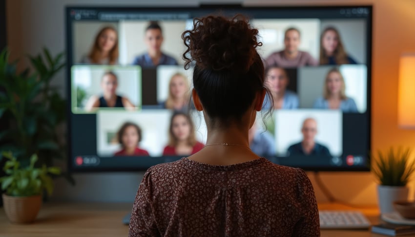 women participating in a teams call