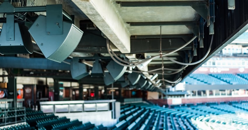 Giants Stadium speakers close up