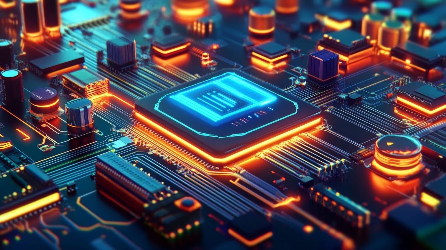 Zoomed in microchip