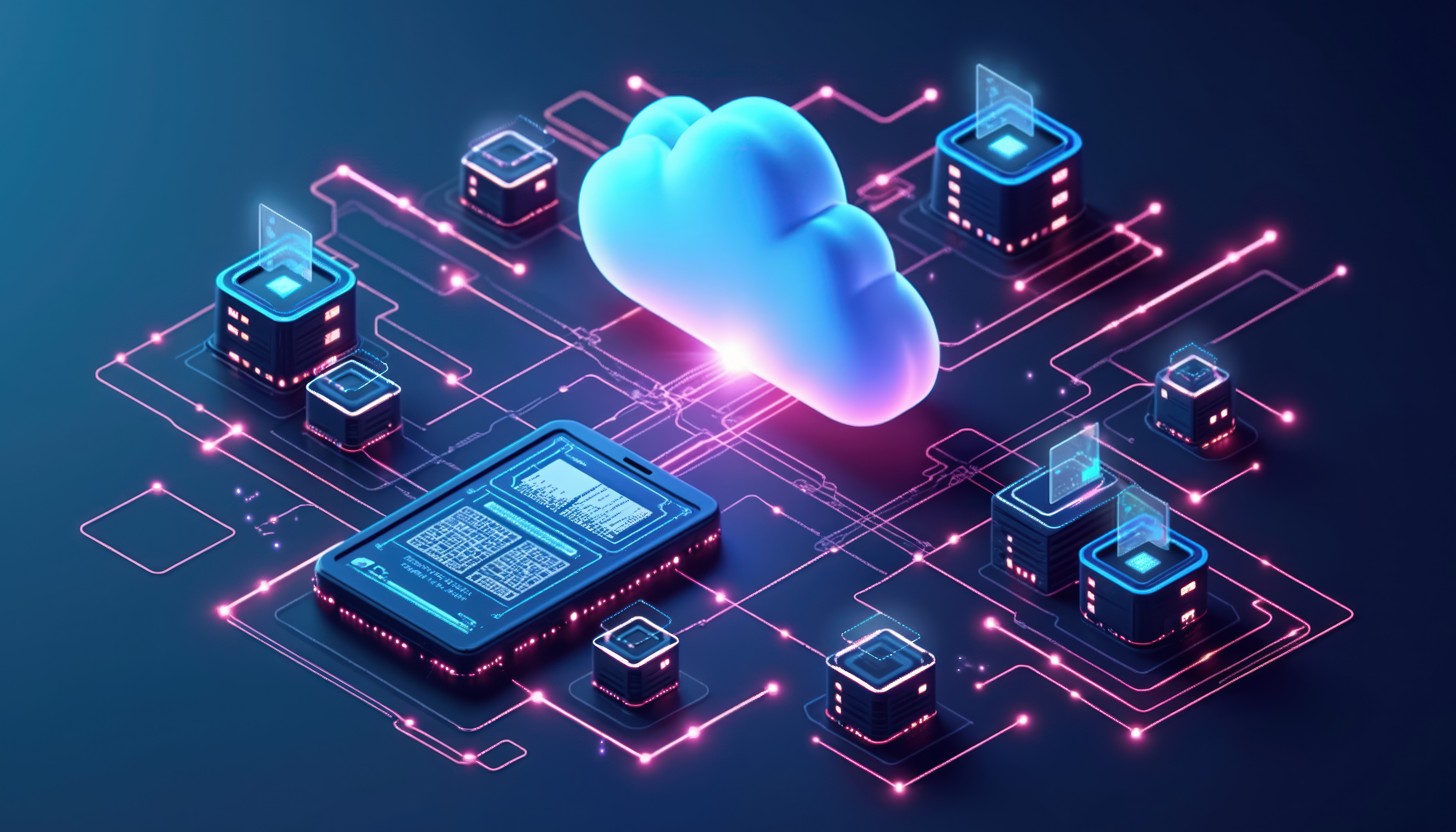 computer chips with cloud over them 