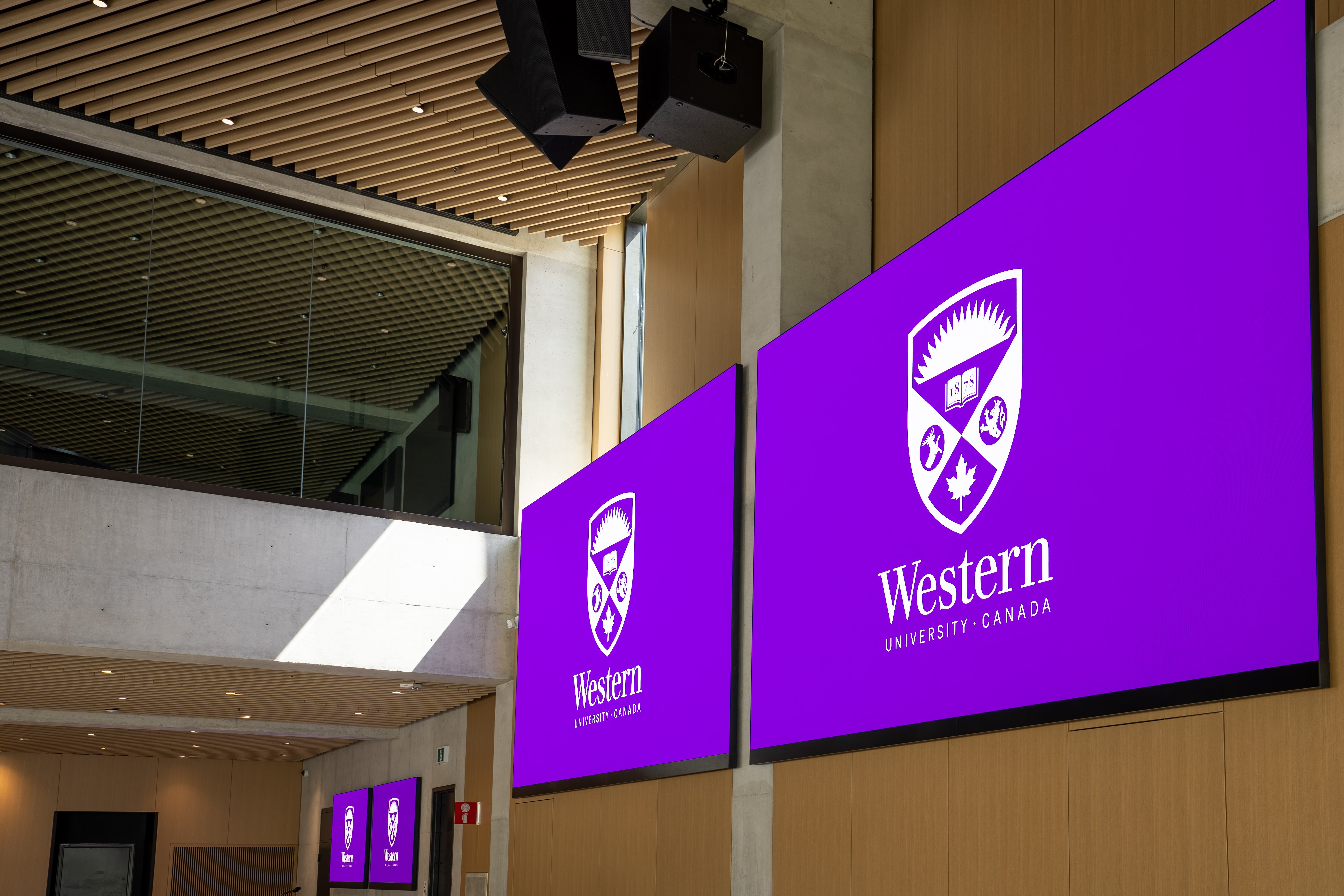 Western - Schmeichel Bldg - Main Space - Screens + Audio - Right Side Shot