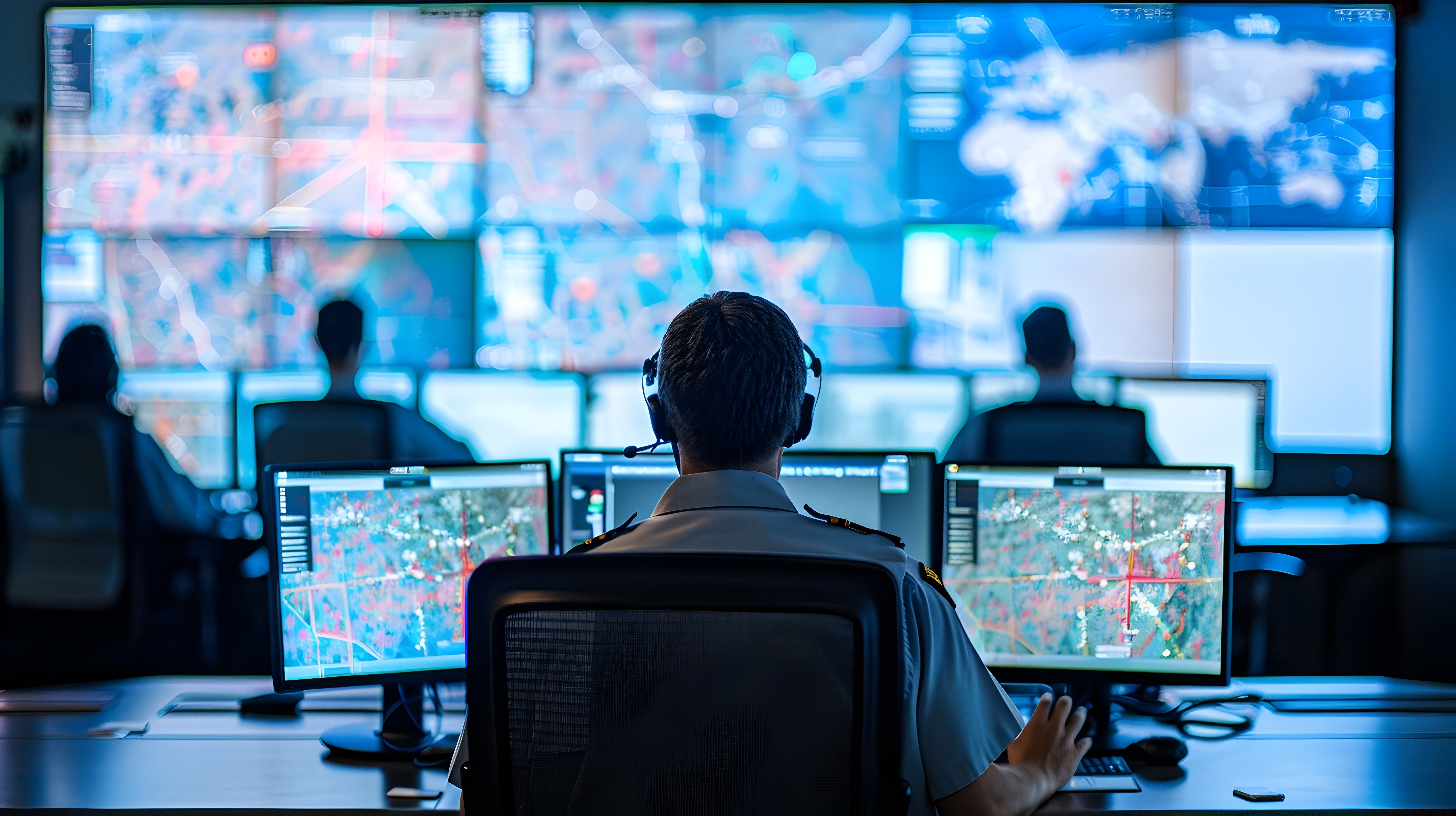 Operator working in a control room