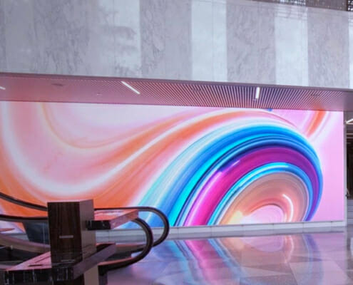 JLL's Aon Center LED Lobby Space